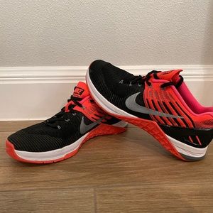 Nike Metcon Black Pink Flyknit DSX shoes Sz 8.5